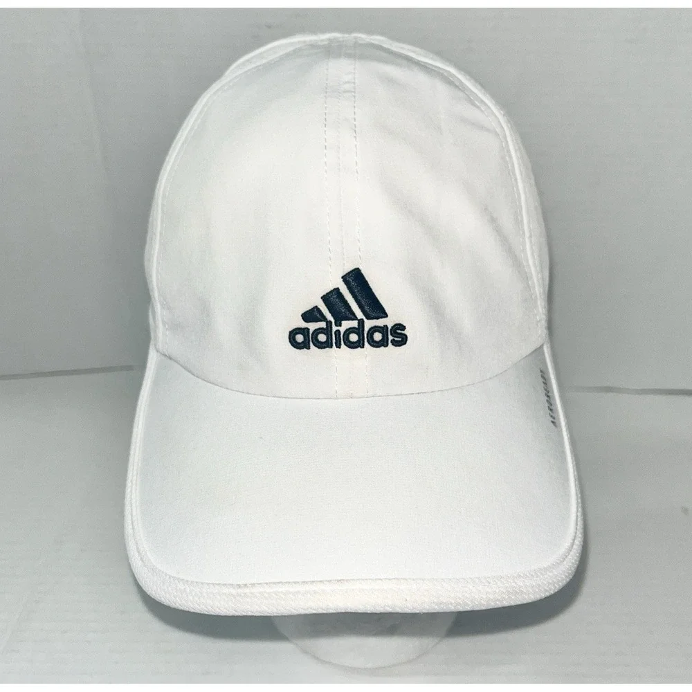 Adidas Aeroready Strapback Hat‎ Men's Adjustable White Running Breathable Logo